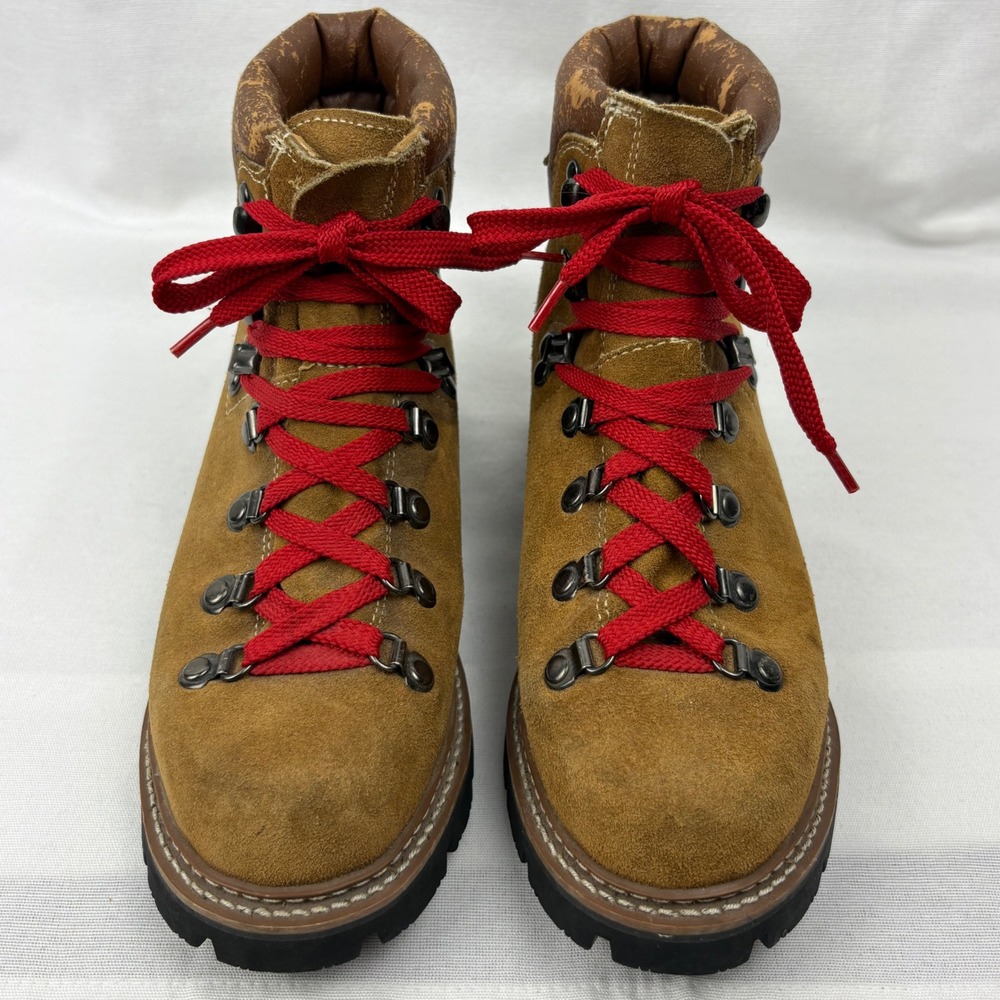 Vintage Kinney Colorado Mountaineering Boots Size 8 Womens Tan Suede 70s Hiking - Picture 4 of 17